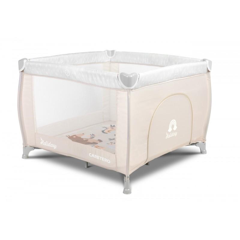 Манеж Caretero Holiday складной с боковым входом и матрасом Бежевый