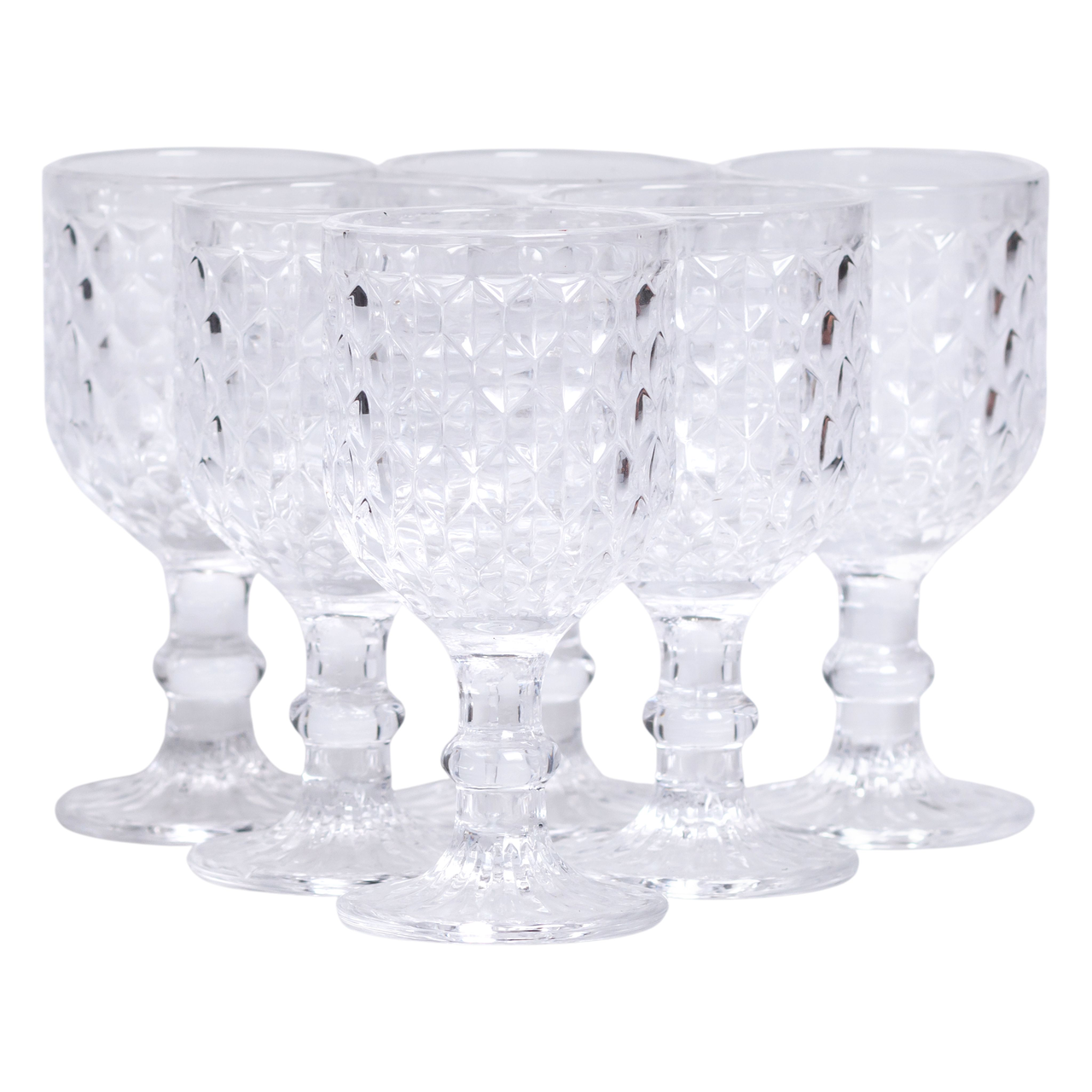 Набор рюмок на ножке стеклянные HP-19-107 6 шт. 50 мл (A-034206)