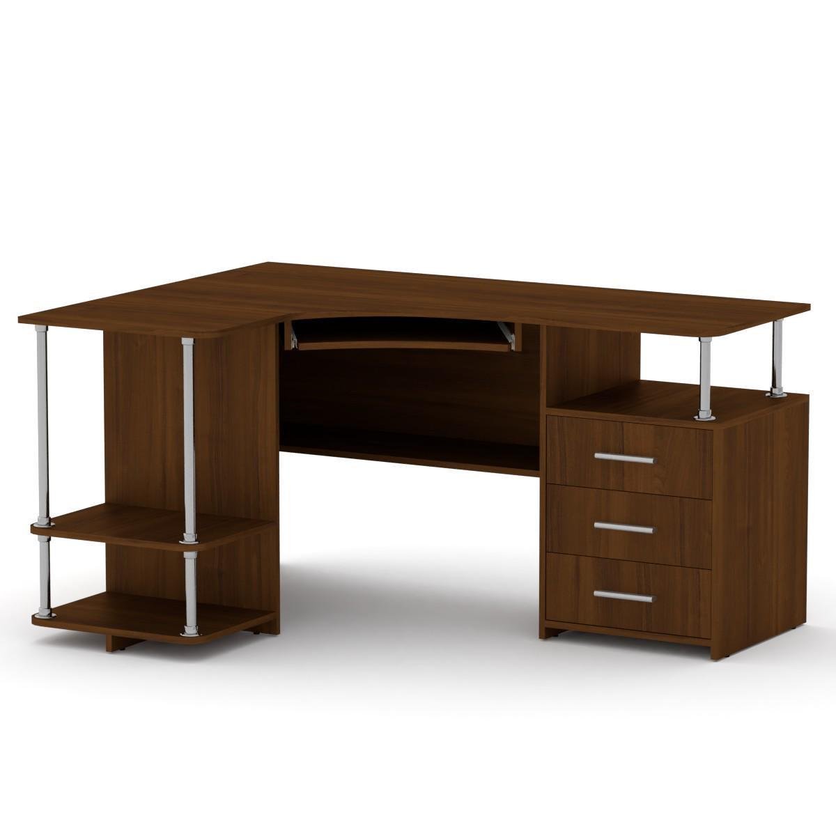 Стол компьютерный МеблиКо СУ-4 150х110х88 см Орех (k-1435-6) Стол компьютерный МеблиКо СУ-4 150х110х88 см Орех (k-1435-6)