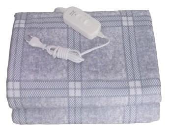 Электропростынь с терморегулятором Termosoft Royan Electric Blanket Клеточка односпальная байка 68х148 см Серый - фото 4