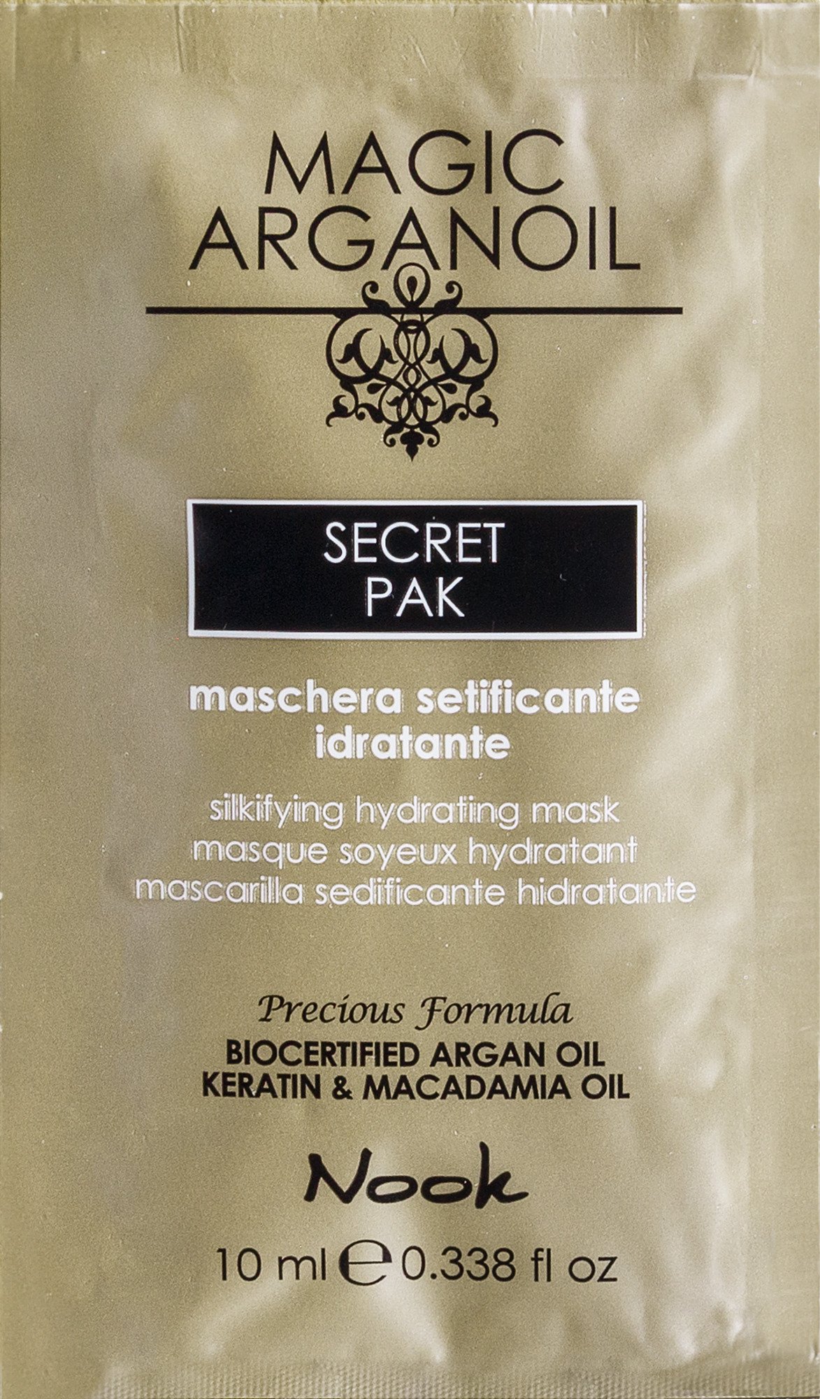 Маска Nook Cosmetics MAGIC ARGAN OIL Secret для зволоження волосся 10 мл (90663)