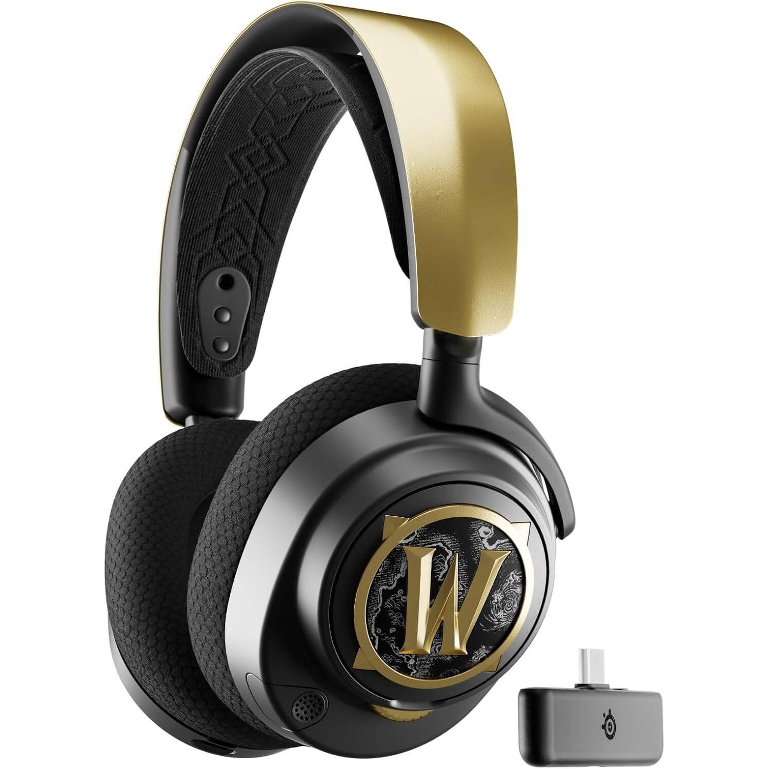 Навушники ігрові бездротові SteelSeries Arctis Nova 7 World of Warcraft Edition Bluetooth Black-Gold (61558)