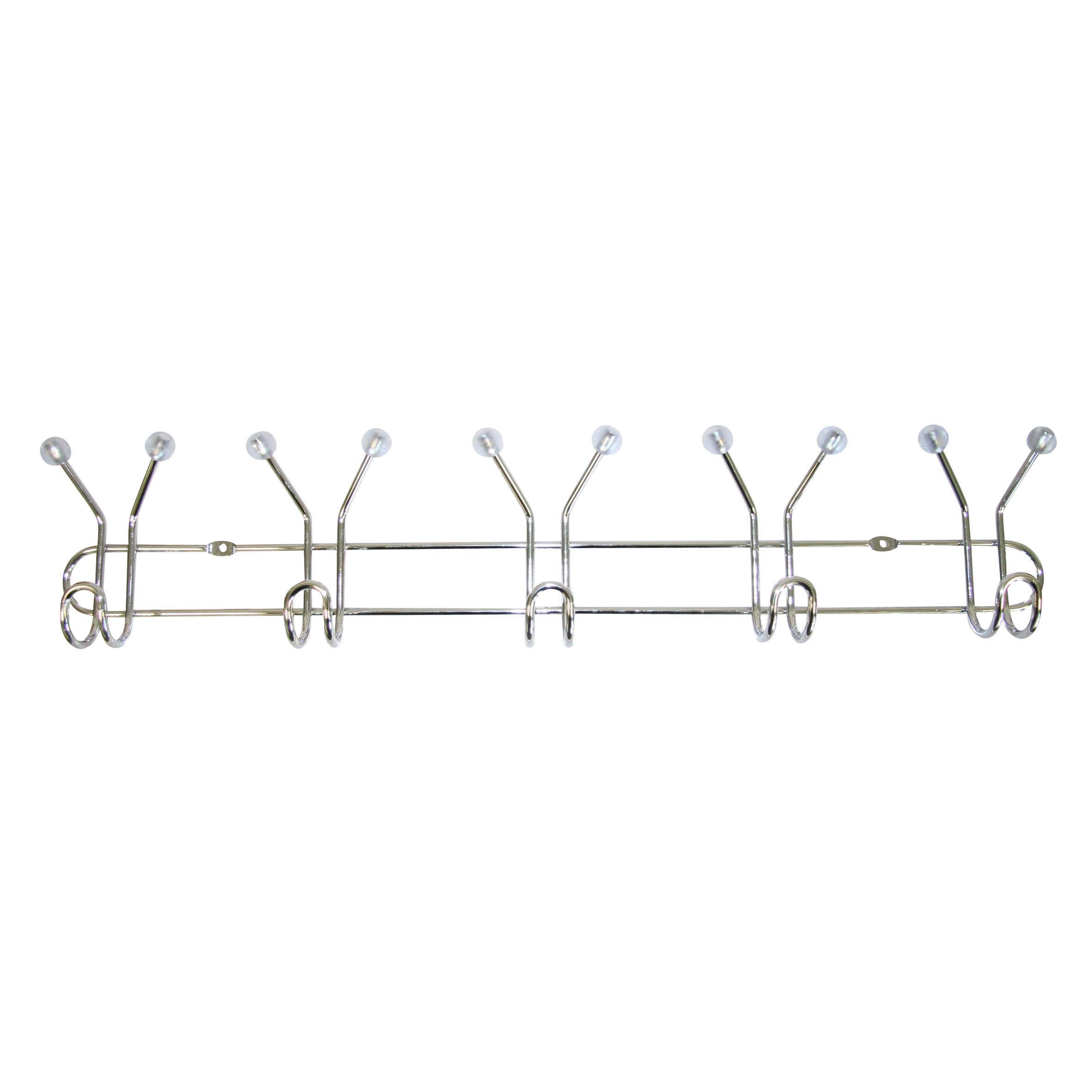 Планка гардеробна з 15 гачками 45 см Хром (280886)