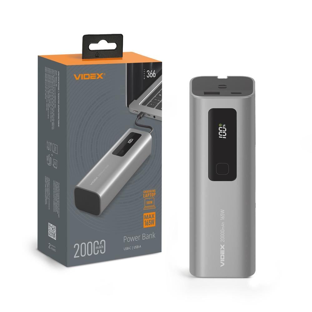Повербанк Videx VPB-366 20000 mAh 165W PD100W (12705)