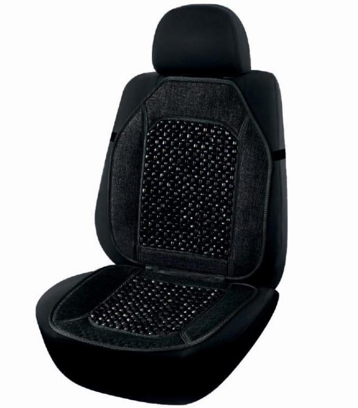 Накидка-масажер дерев'яна Elegant EL 100 652 47х100 см основа з льону Чорний (1193002285)