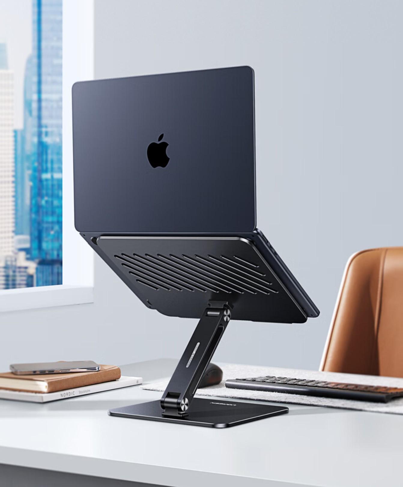 Підставка для ноутбуку UGREEN металева складана алюмінієва Чорний (90841) - фото 4