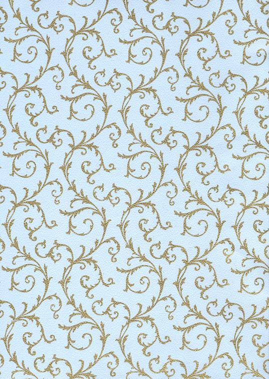 Обои тисненные Эксклюзив Люкс на бумажной основе 0,53х10,05 м Голубой (022-02)