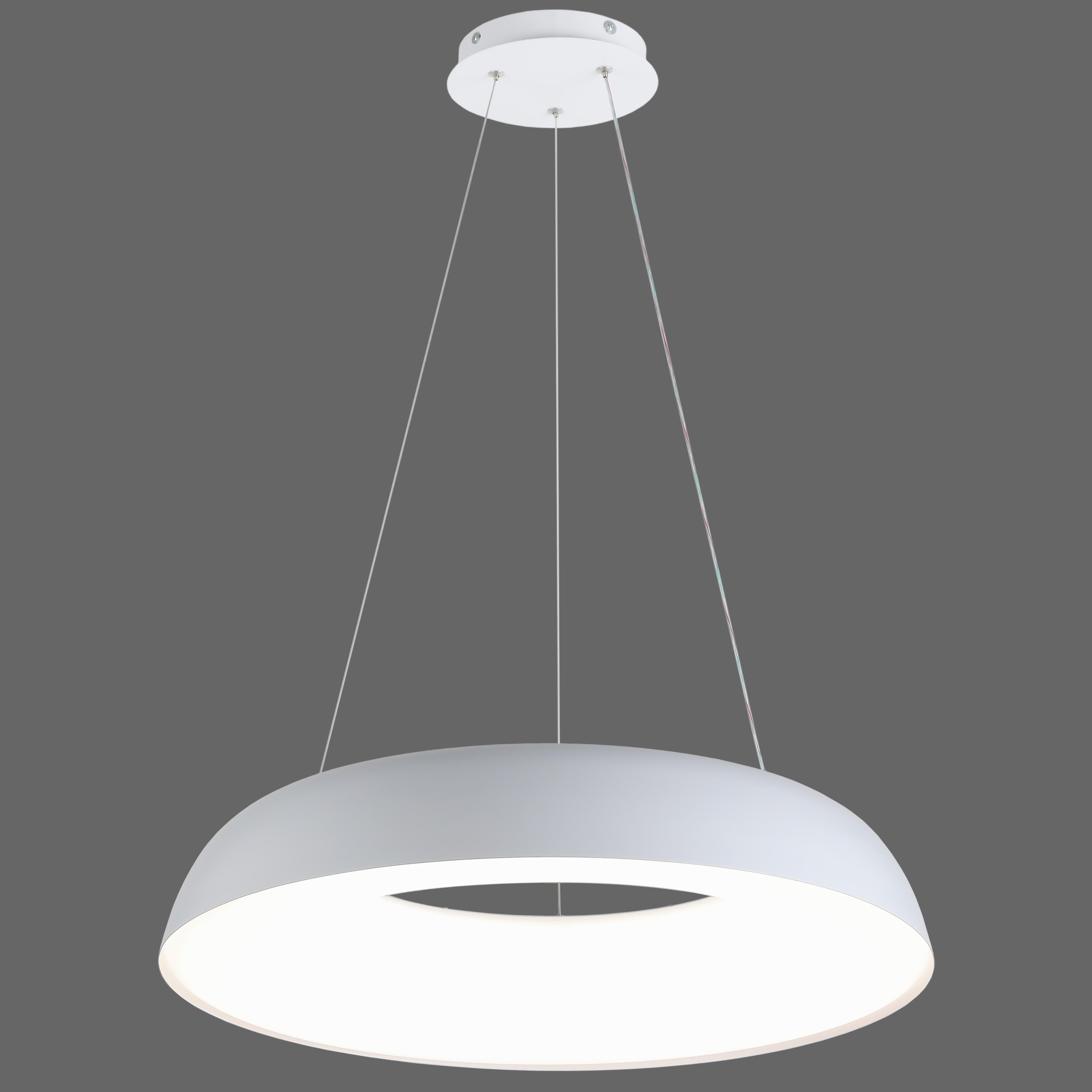 Люстра светодиодная подвесная 80W с пультом и приложением 58 см (97-MD6018(580)WH)