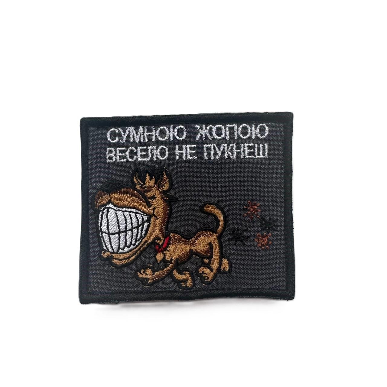 Шеврон ''Сумною попою - радісно не пукнеш'' (091)