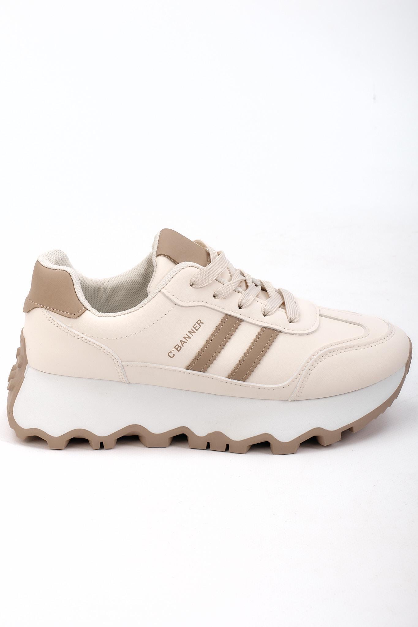 Кроссовки женские Fashion 347286 на платформе р. 36 Бежевый (347286_36)