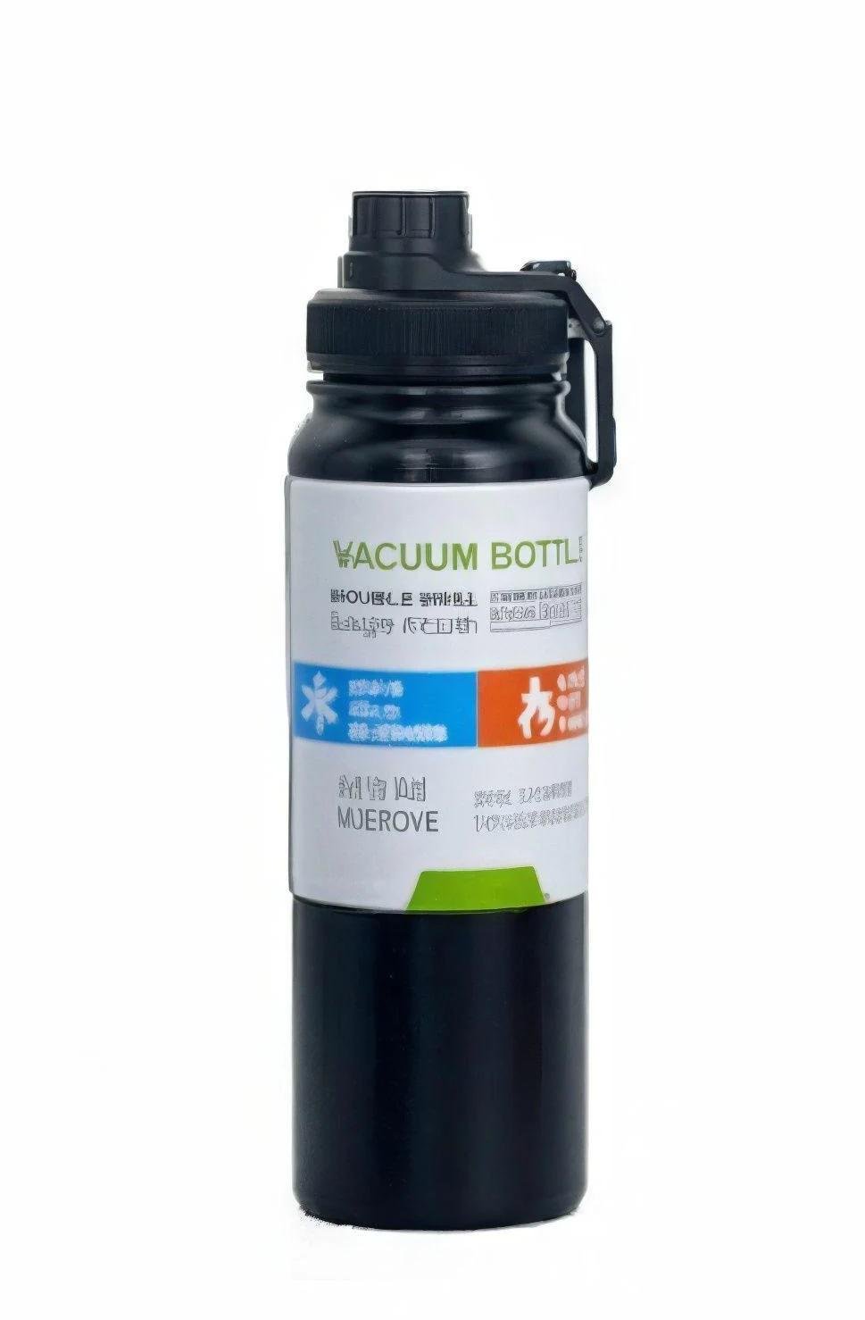 Термопляшка спортивна з нержавіючої сталі вакуумна 800 мл Black