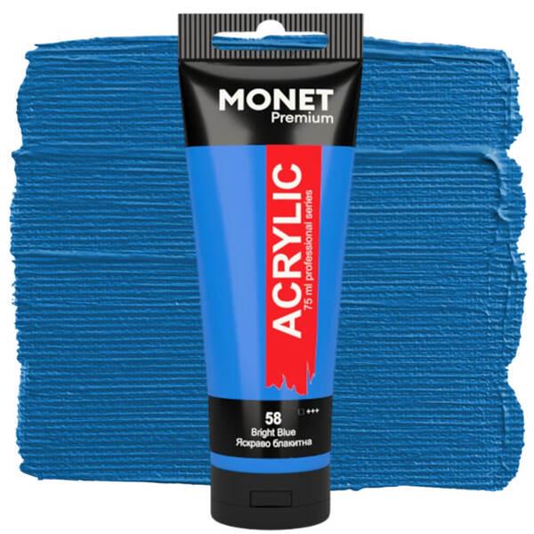 Акриловая краска Monet 58 75 мл Ярко-голубой (7503558) - фото 1