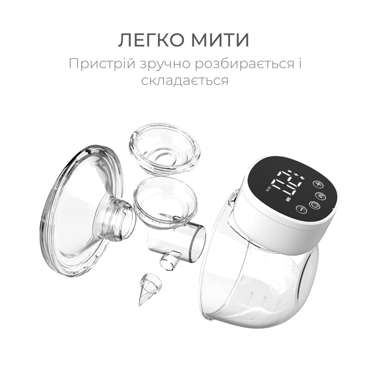 Молоковідсмоктувач Swan Baby Easy Lacto X1 електричний з ефектом масажу Білий (70227080) - фото 7