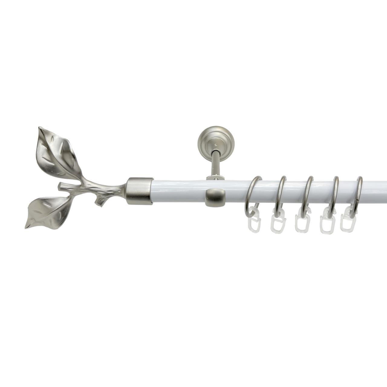 Карниз для штор Orvit Листок однорядний 19 мм 200 см Білий/Сатин (009-1047)