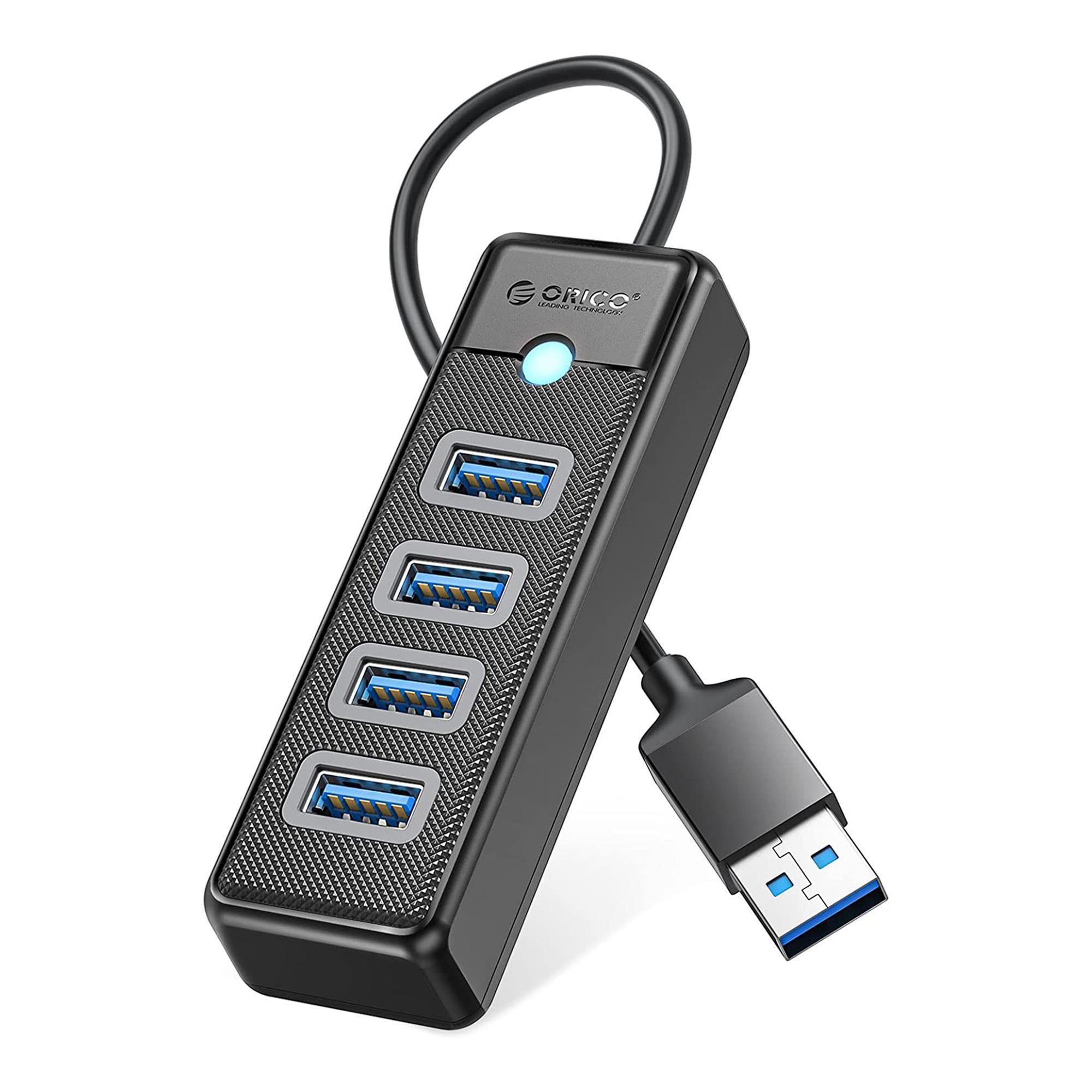 USB-хаб на 4 порти Orico USB 3.0 1 м Чорний (PW4U-U3-10-BK)