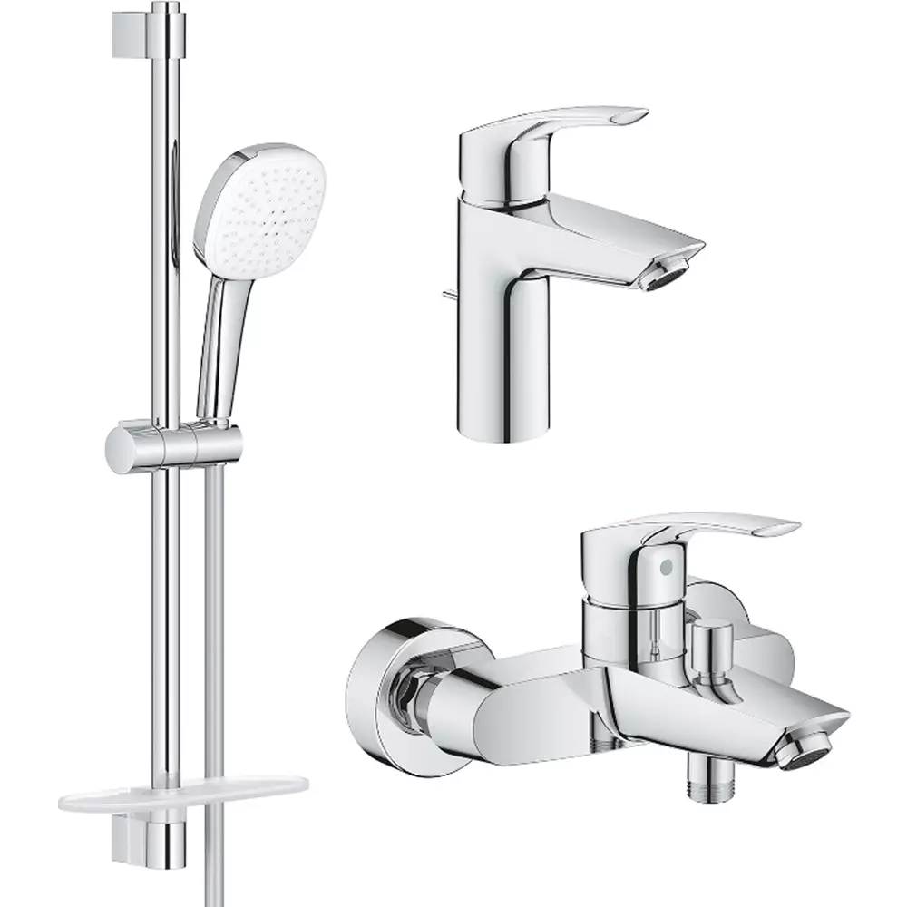 Набор смесителей для ванны Grohe Eurosmart UA123238S3 3в1 (572680) Набор смесителей для ванны Grohe Eurosmart UA123238S3 3в1 (572680)