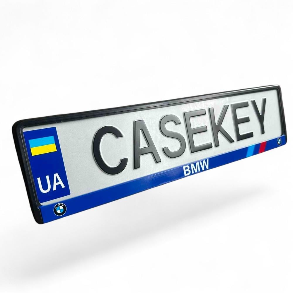 Авторамка з лакованим друком BMW (bwramka5)