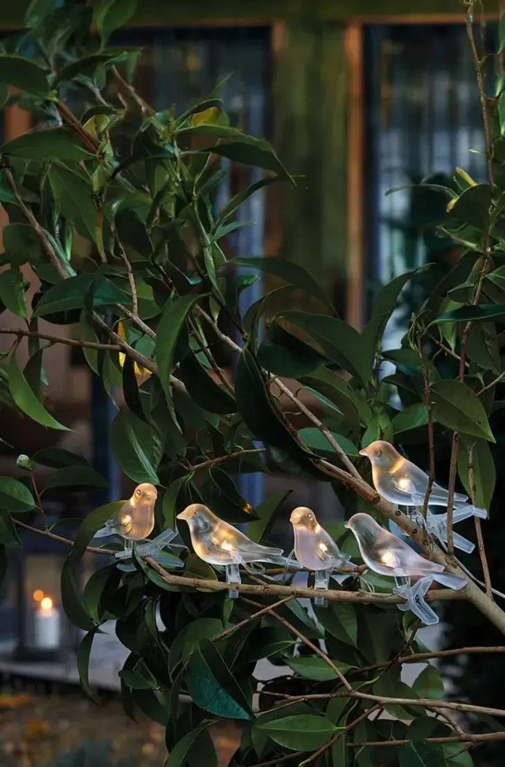 Гирлянда садовая декоративная Garden Line SOL6063 5 шт. 2 и 1,2 м в форме птиц с тепло-белым свечением на солнечной панели (opt-104332) - фото 2