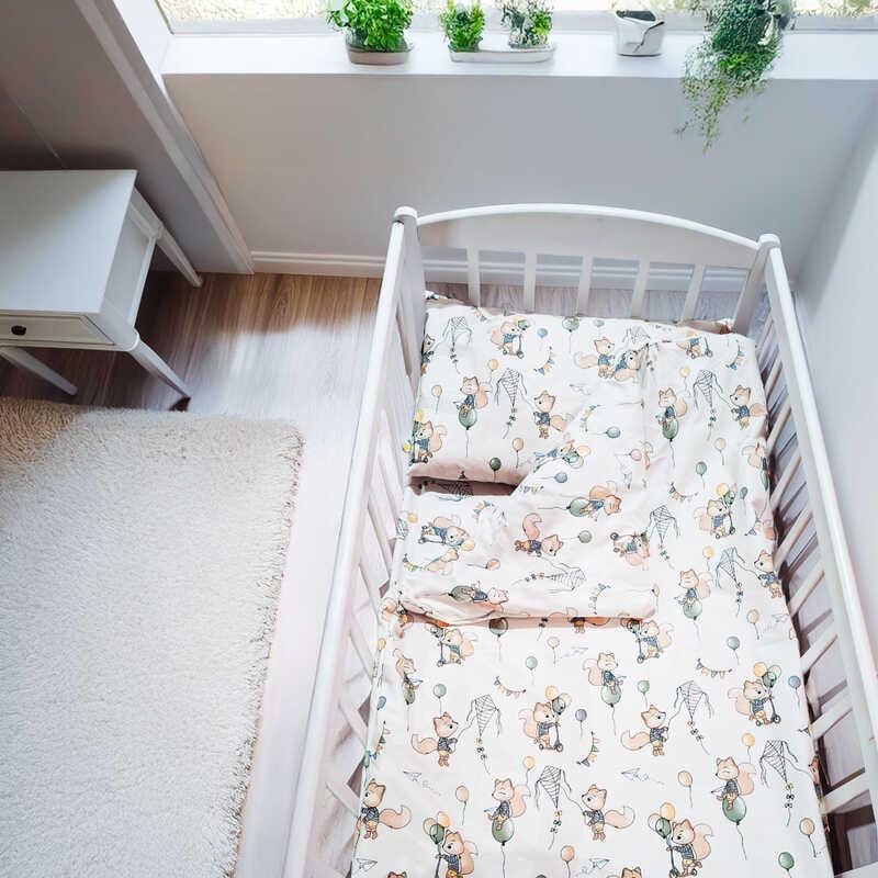 Комплект сменного постельного белья в кроватку детский Bimbo Лисенок Ранфорс 90х110 см (48321)