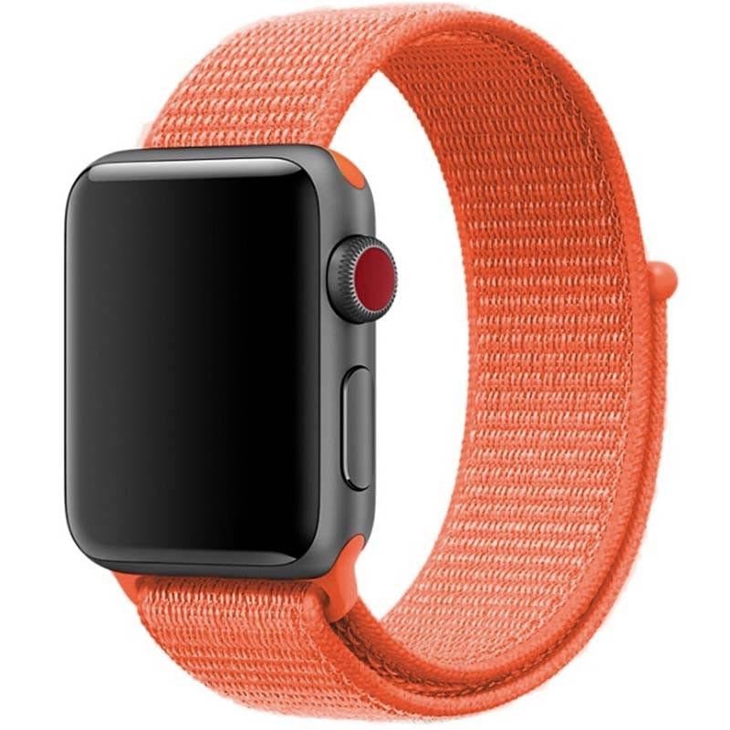 Ремінець Nylon для Apple watch 42 мм/44 мм/45 мм/49 мм Помаранчевий (00000039058_7)