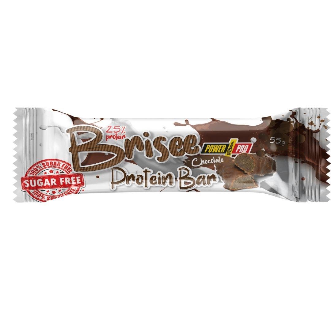 Протеиновые батончики Power Pro 25% Brisee Protein Bar Sugar Free 55 г Шоколад 20шт. (1817691563) - фото 1