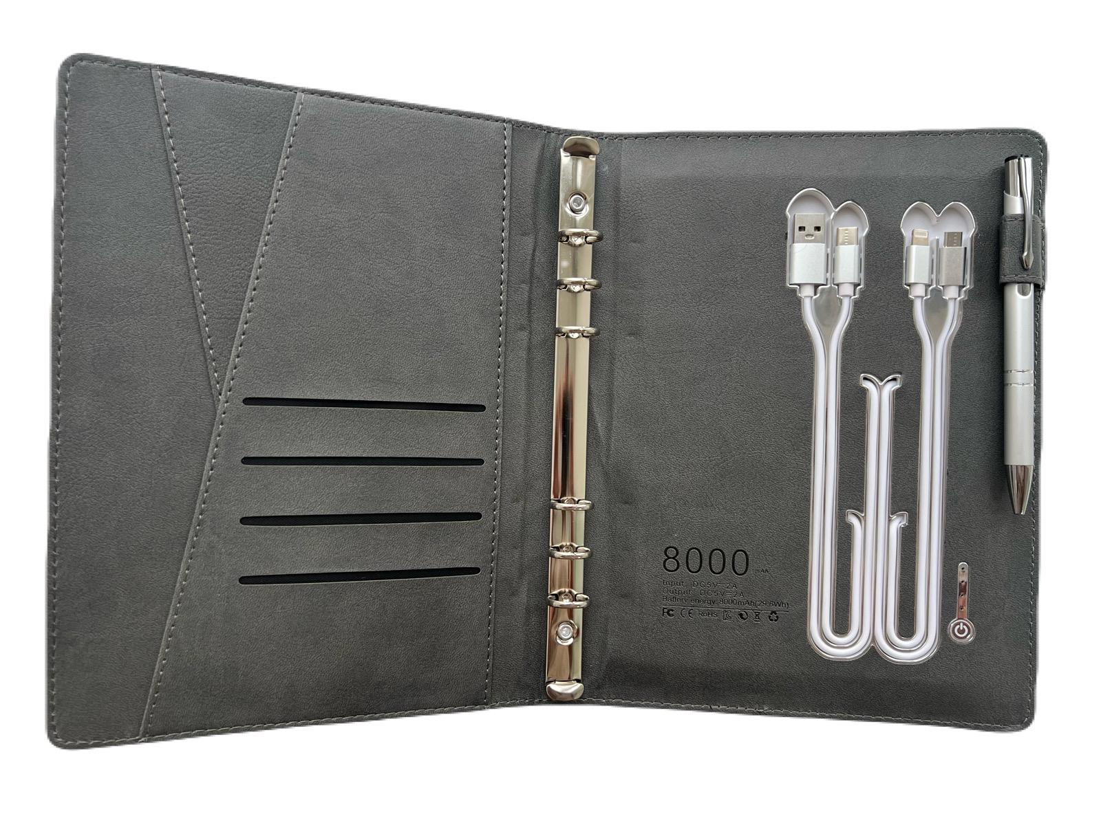 Блокнот-ежедневник AB tech Colorful c беспроводной зарядкой/Power Bank и USB flash 16 Gb Серый - фото 6 Блокнот-ежедневник AB tech Colorful c беспроводной зарядкой/Power Bank и USB flash 16 Gb Серый - фото 6