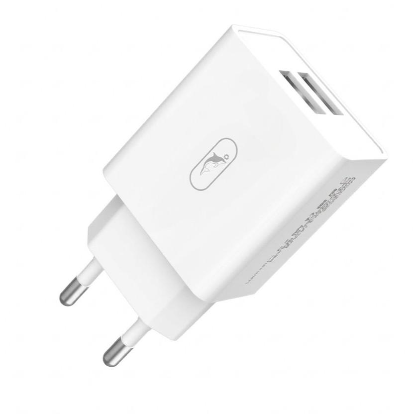 Зарядное устройство сетевое SkyDolphin SC30 10,5W 2xUSB-A 2.1A White (SDMZP-000111)