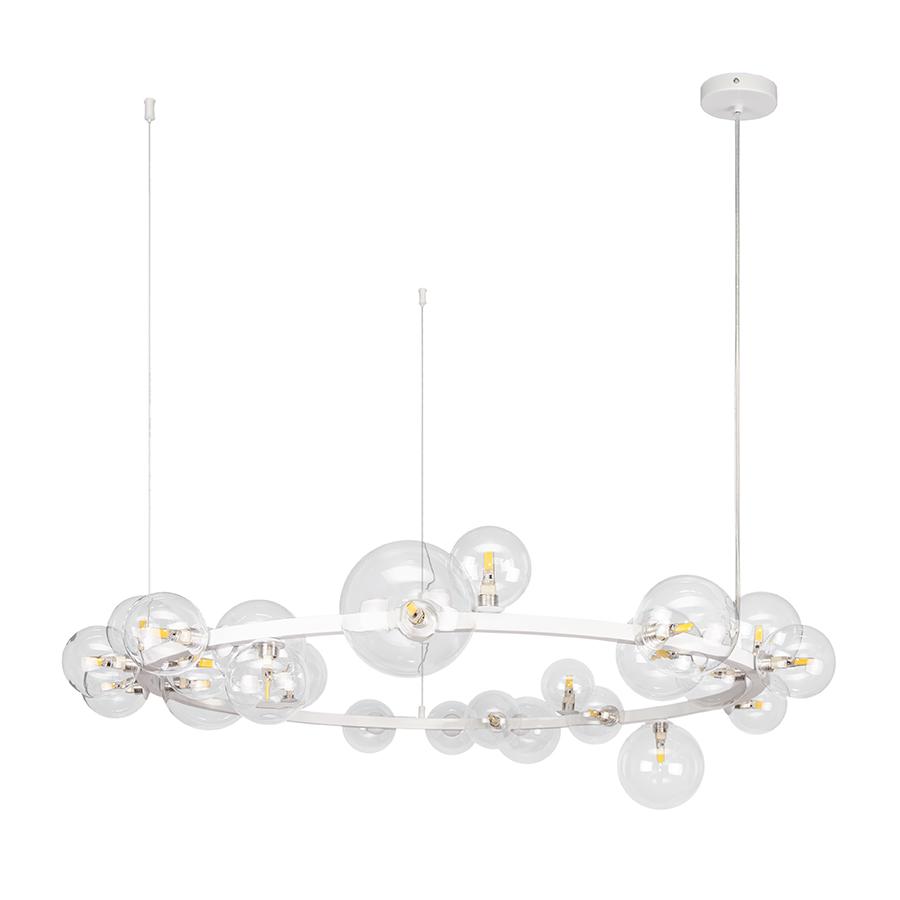 Люстра підвісна кільце з плафонами Light House LS-17132-24 WH/CL білий плафон Прозорий 
