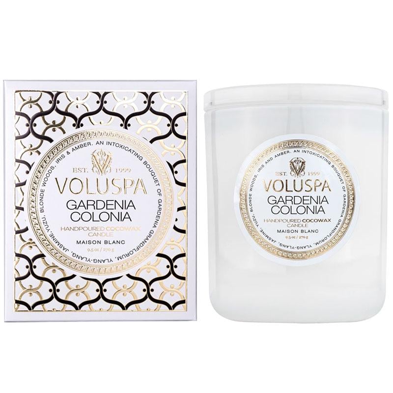 Свеча ароматическая Voluspa Maison Blanc Gardenia Colonia 270 г стакан с крышкой (111004532)