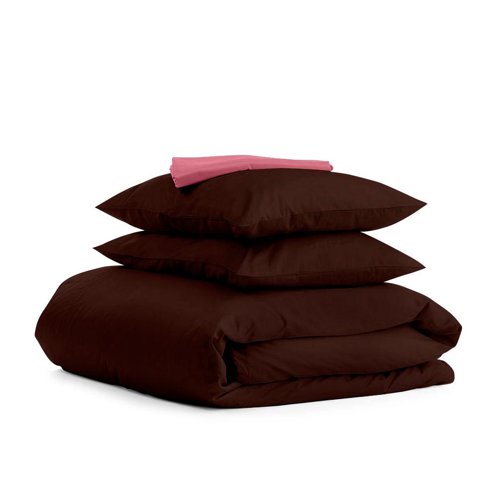 Комплект евро постельного белья Cosas Satin Chocolate Pudra-S 200х220 см (4822055014773)