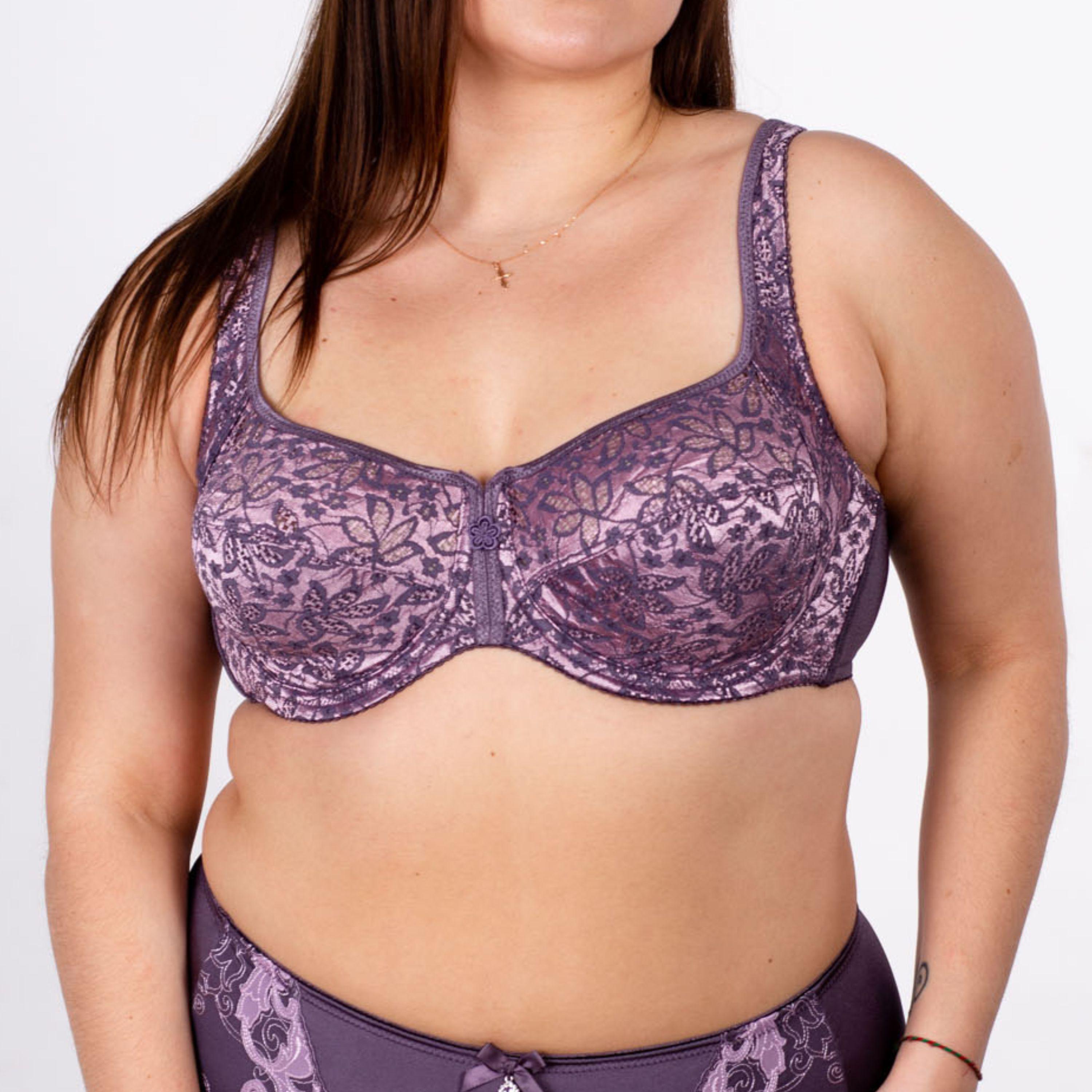 Бюстгальтер з кісточками Lanny Mode тонкий мереживний 90F Бузково-рожевий (11558)