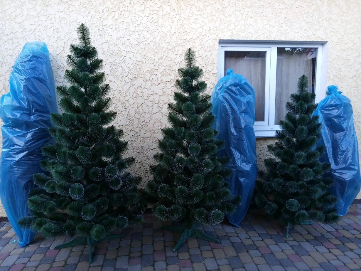 Штучна сосна з ПВХ та підставкою 2,3 м Темно-зелений/Білий (NYT15255) - фото 9 Штучна сосна з ПВХ та підставкою 2,3 м Темно-зелений/Білий (NYT15255) - фото 9