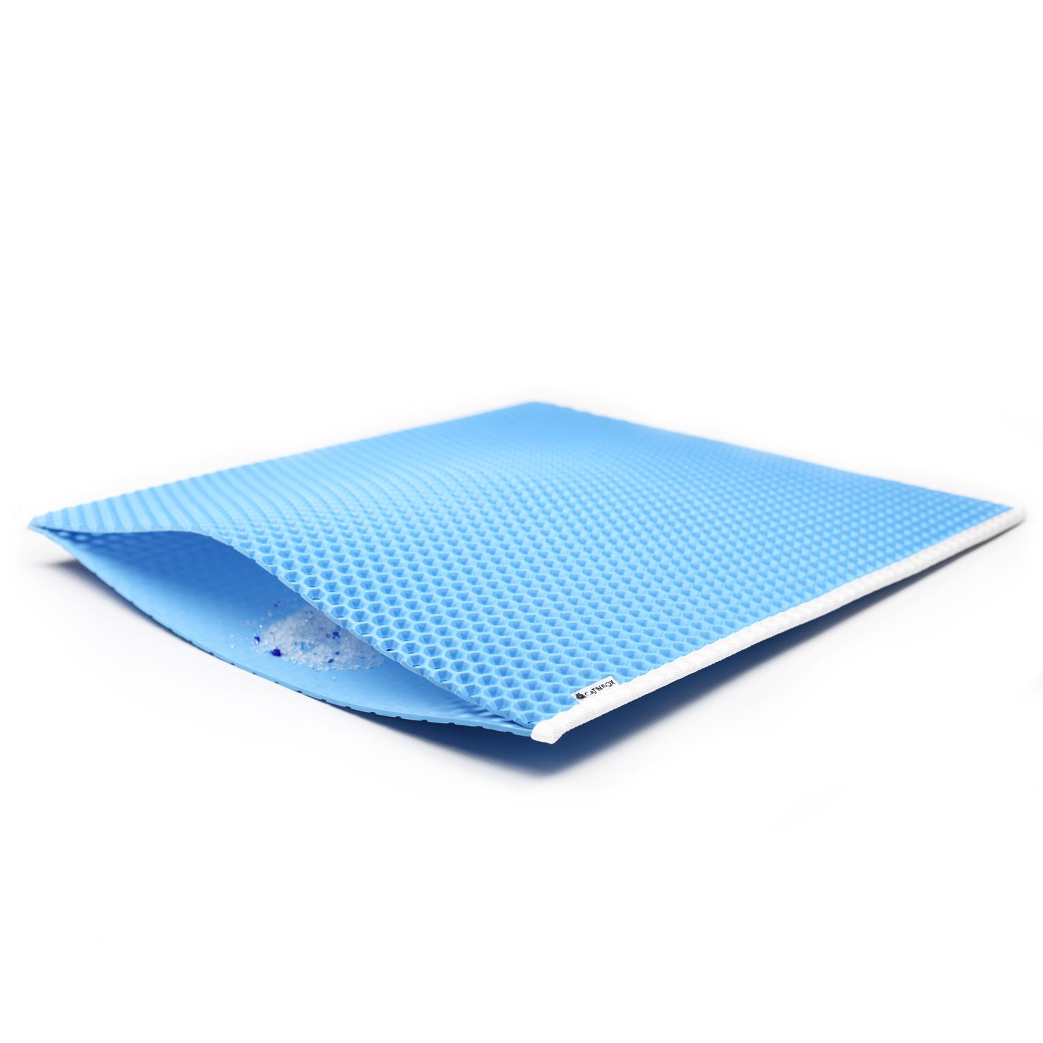 Коврик двухслойный Cat in Box для кошачьего лотка EVA 60x40 см Голубой - фото 4 Коврик двухслойный Cat in Box для кошачьего лотка EVA 60x40 см Голубой - фото 4