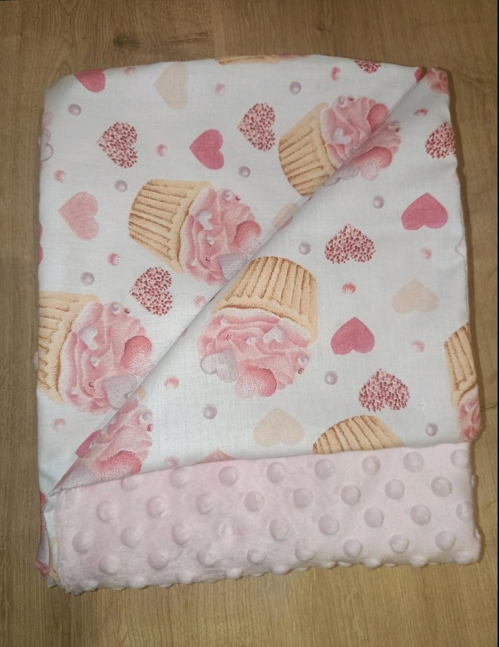 Плед плюшевый 100х80 см Розовый (2482087494)