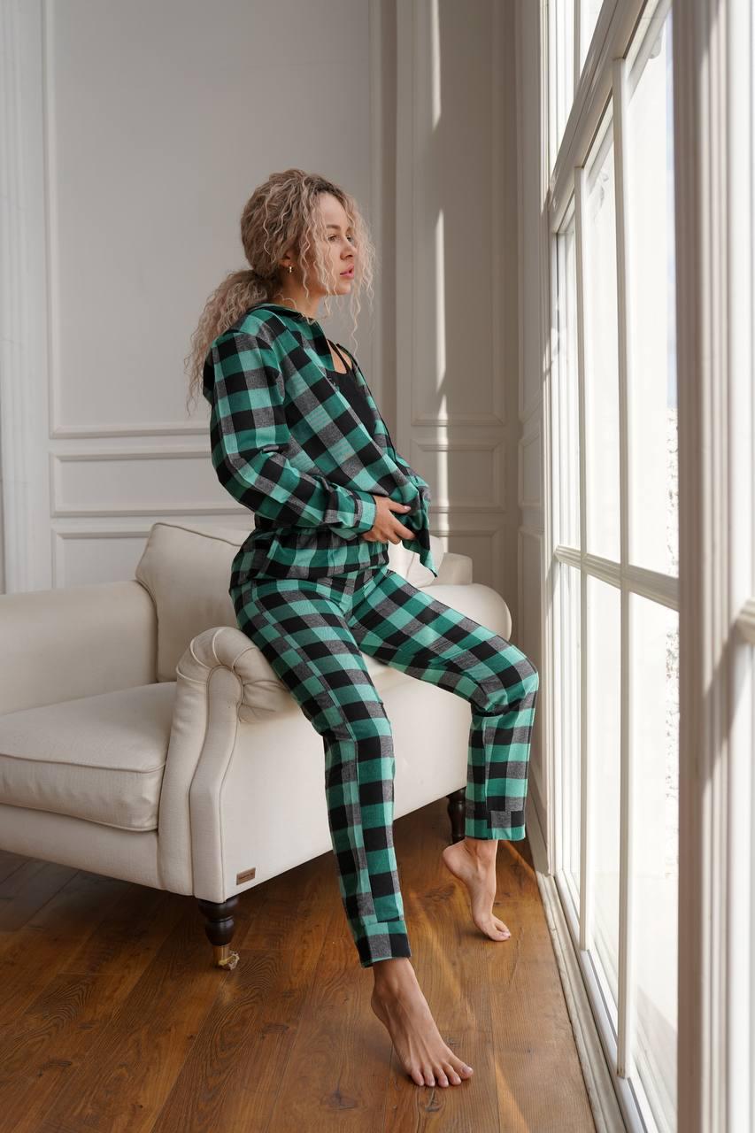 Піжама фланелева унісекс комплект М (9023)