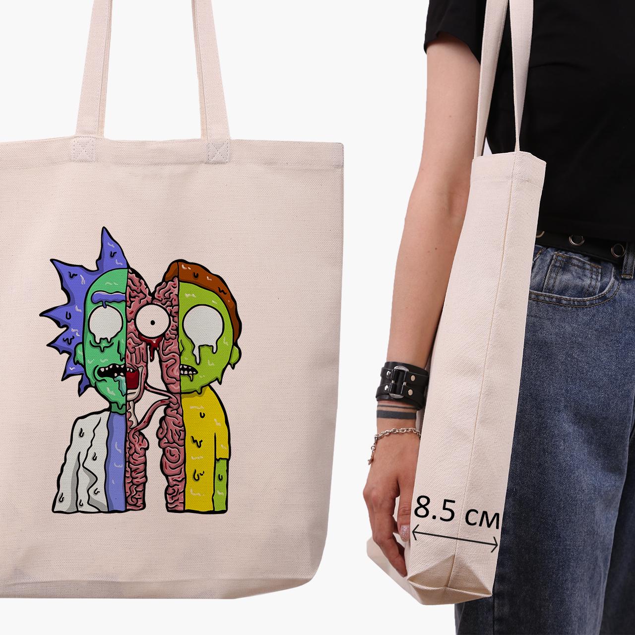 Еко сумка шоппер Rick Sanchez Rick and Morty 41x39x8 см Бежевий (9227-2940-WTD) - фото 4