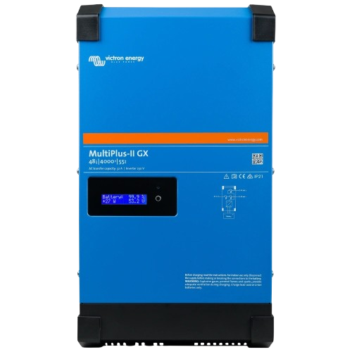 Інвертор із чистою синусоїдою Victron Energy MultiPlus-II 48/4k5/55-32 GX 230V 1 фаза 4 кВт 55А Синій
