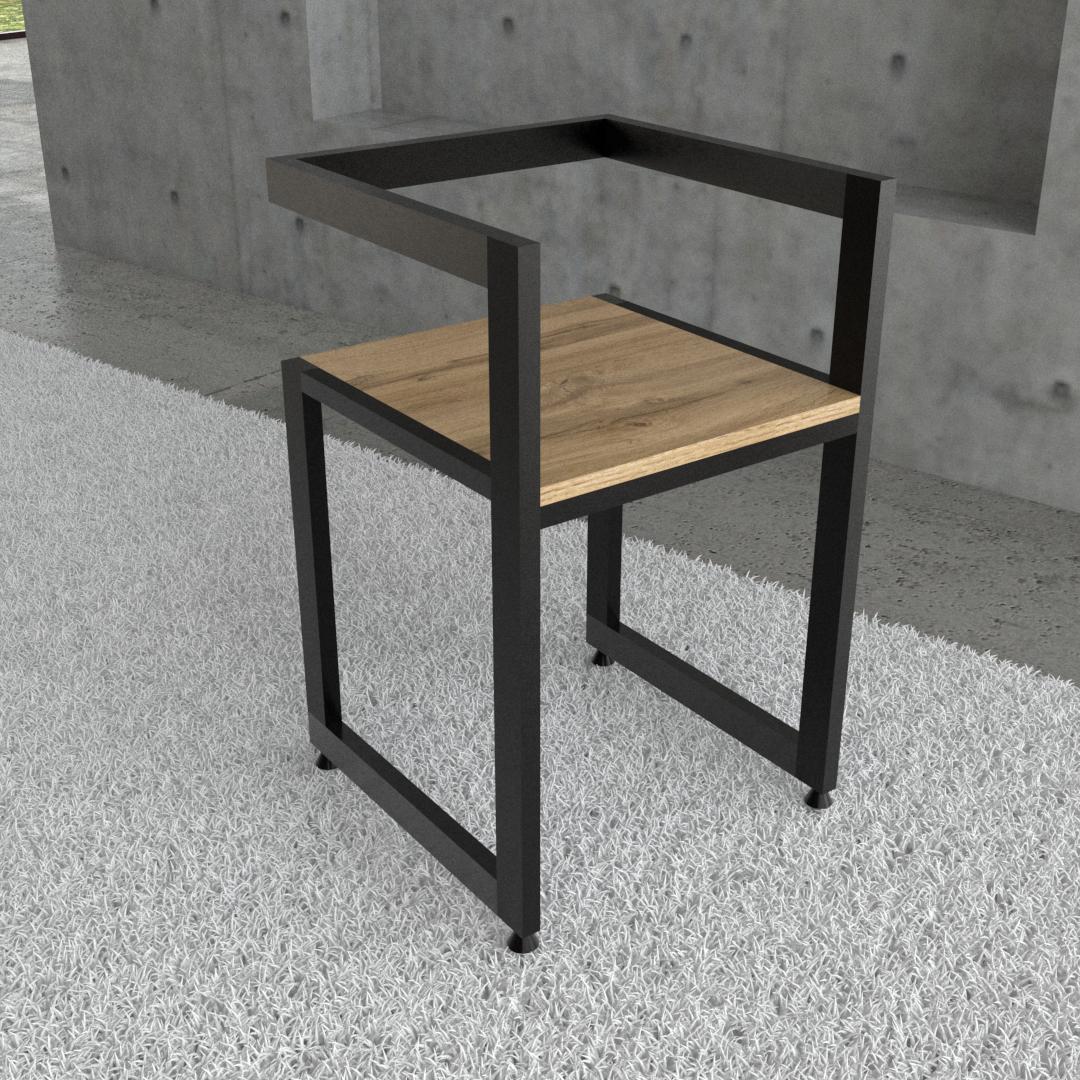 Стілець з підлокітниками EcoLoft Кренто DSP-1287-1 в стилі лофт Дуб Аппалачі (30774341)