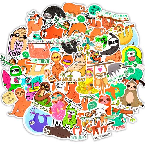 Набор наклеек Ленивец Sloth 50 шт. (3204)
