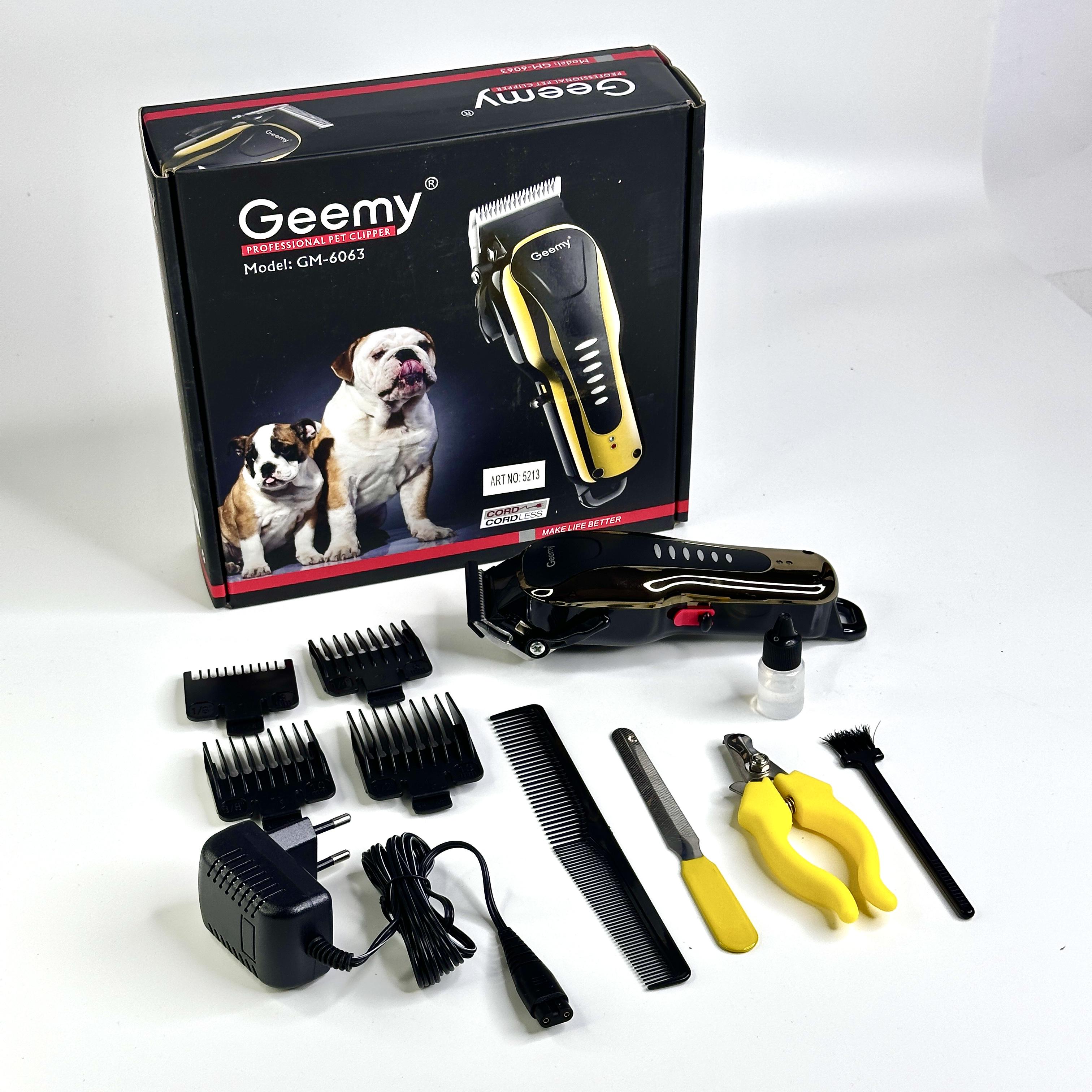 Машинка для стрижки животных Geemy GM-6063 беспроводная аккумуляторная