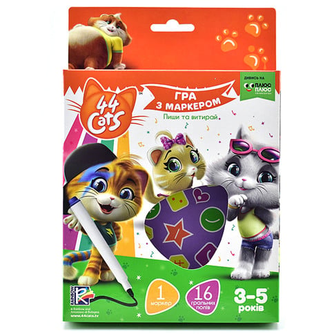 Игра с маркером Vladi Toys 44 cats Пиши та витирай (VT5010-15)