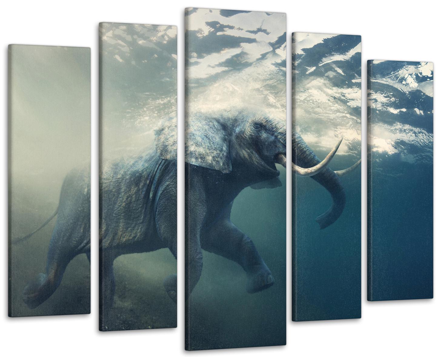 Картина модульная Слон Животные 90х132 см (Art-316_5)
