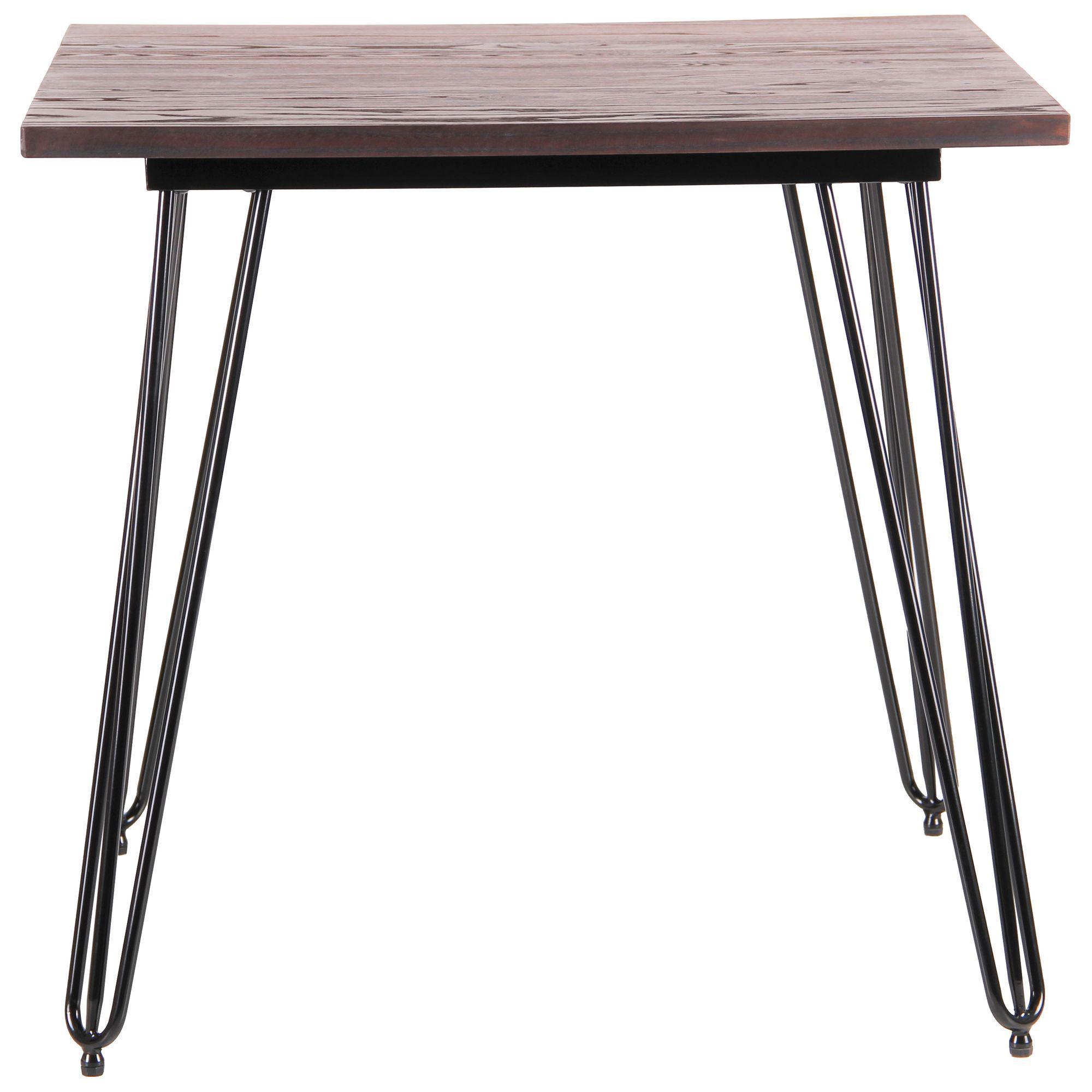 Стіл обідній AMF Smith 1200х750х600 сталь Чорний/Коричневий - фото 2 Стіл обідній AMF Smith 1200х750х600 сталь Чорний/Коричневий - фото 2