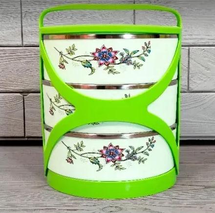 Термос пищевой железный 3 л на 3 судочка (4616) Термос пищевой железный 3 л на 3 судочка (4616)