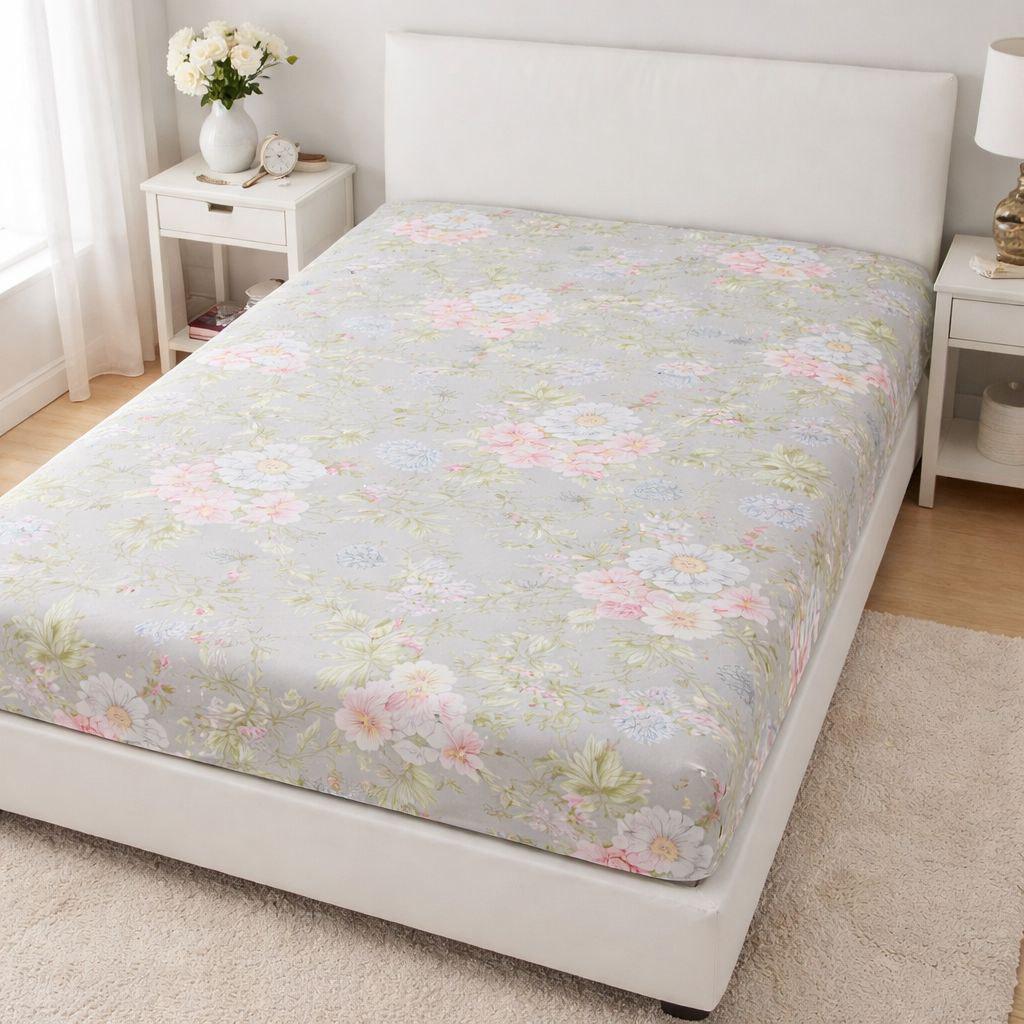 Простынь на резинке Floral Whisper бязь 80х190х25 см (207946314)