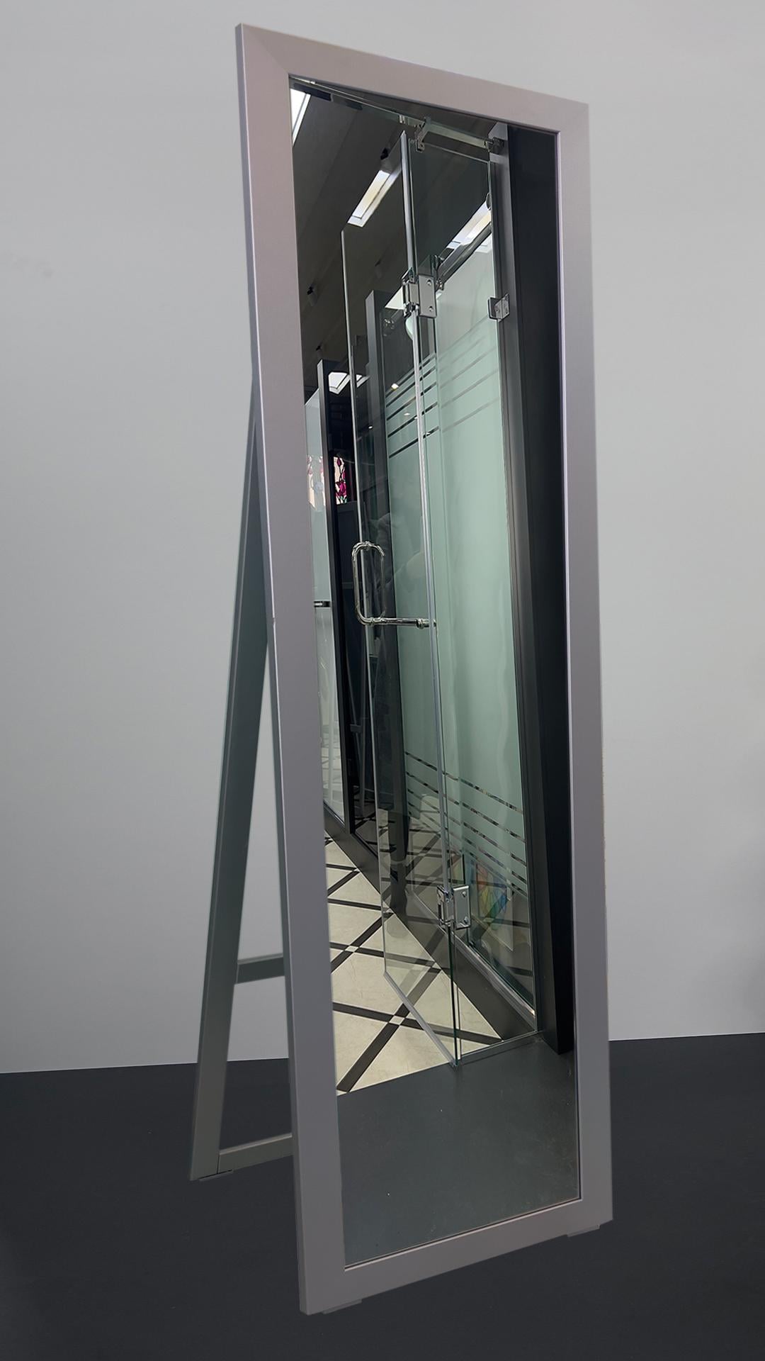 Дзеркало підлогове CRYSTAL GLASS в рамі 1800 1700х500 мм Алюміній (С3763)