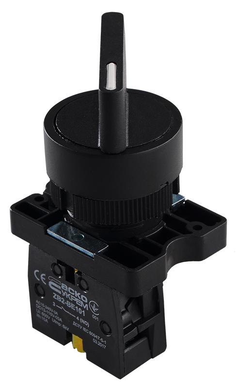 Переключатель IO АСКО-Укрем LAY5-ED21 1NO 22 мм 2 положение Черный (A0140010196)