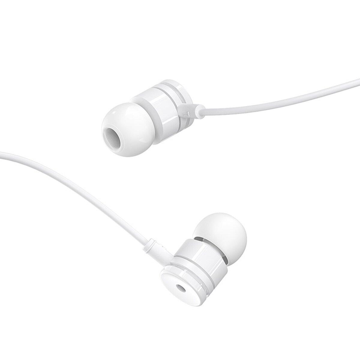 Наушники Borofone BM31 Mysterious universal earphones with mic White (BM31W) - фото 2