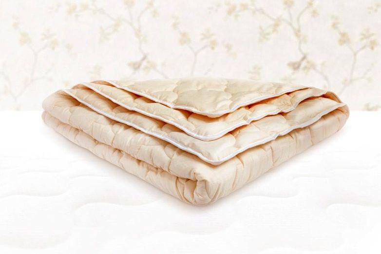 Одеяло полуторное из холлофайбера Лери Макс Бежевый (17574)