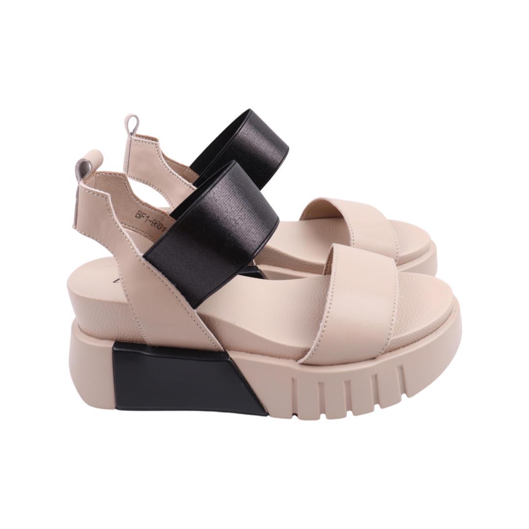 Босоножки женские Li Fexpert из кожи р. 39 Бежевый (941-22LBC)